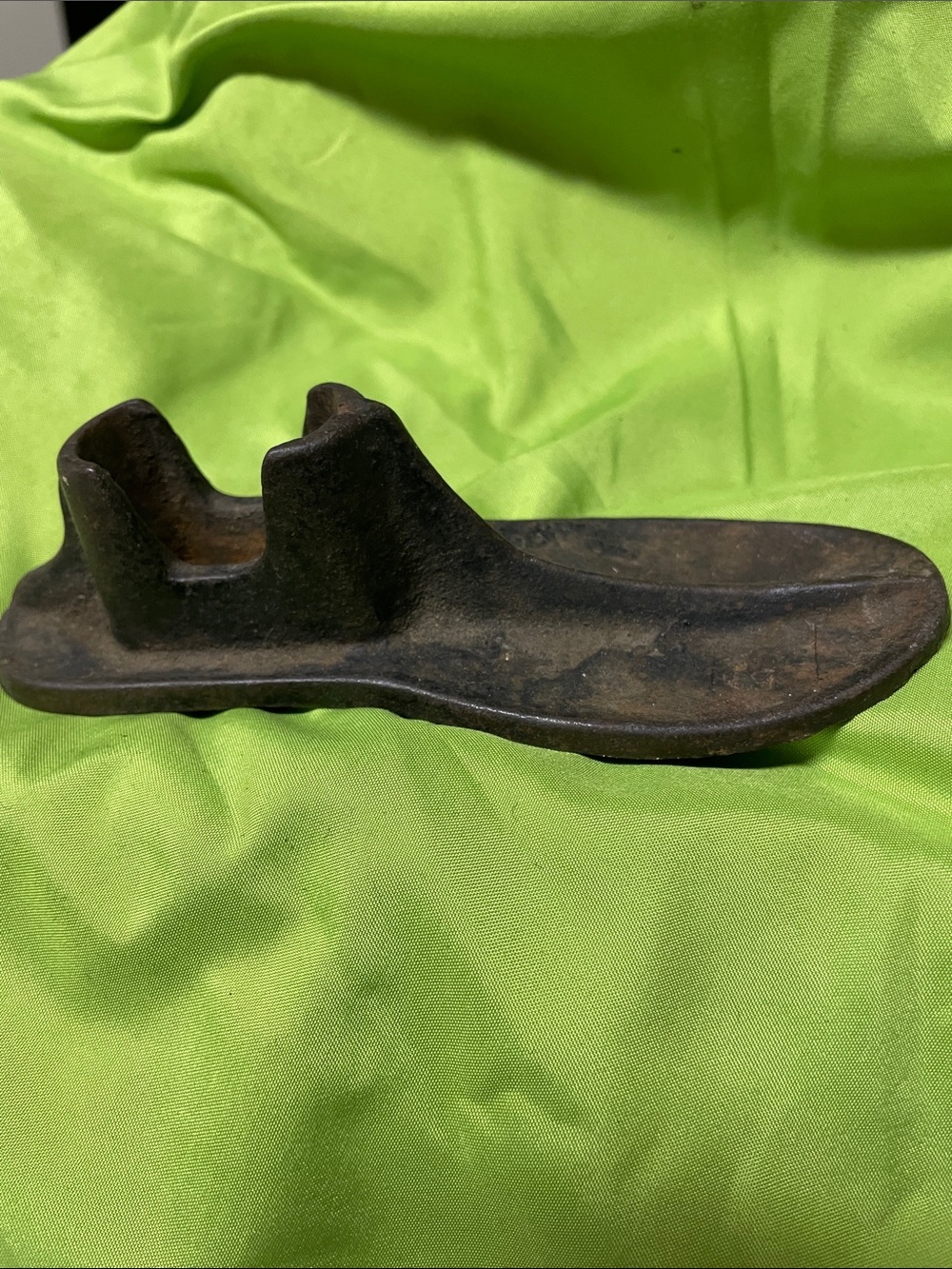 Vintage Metal Shoe Form in Dark Brown